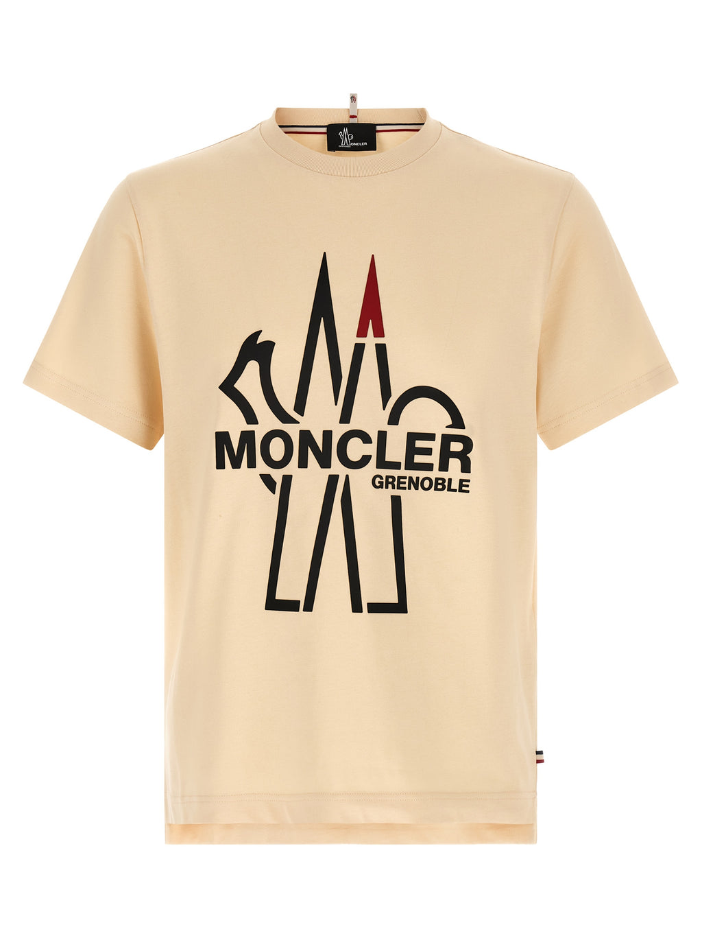 Moncler Grenoble Beige Cotton T-Shirt