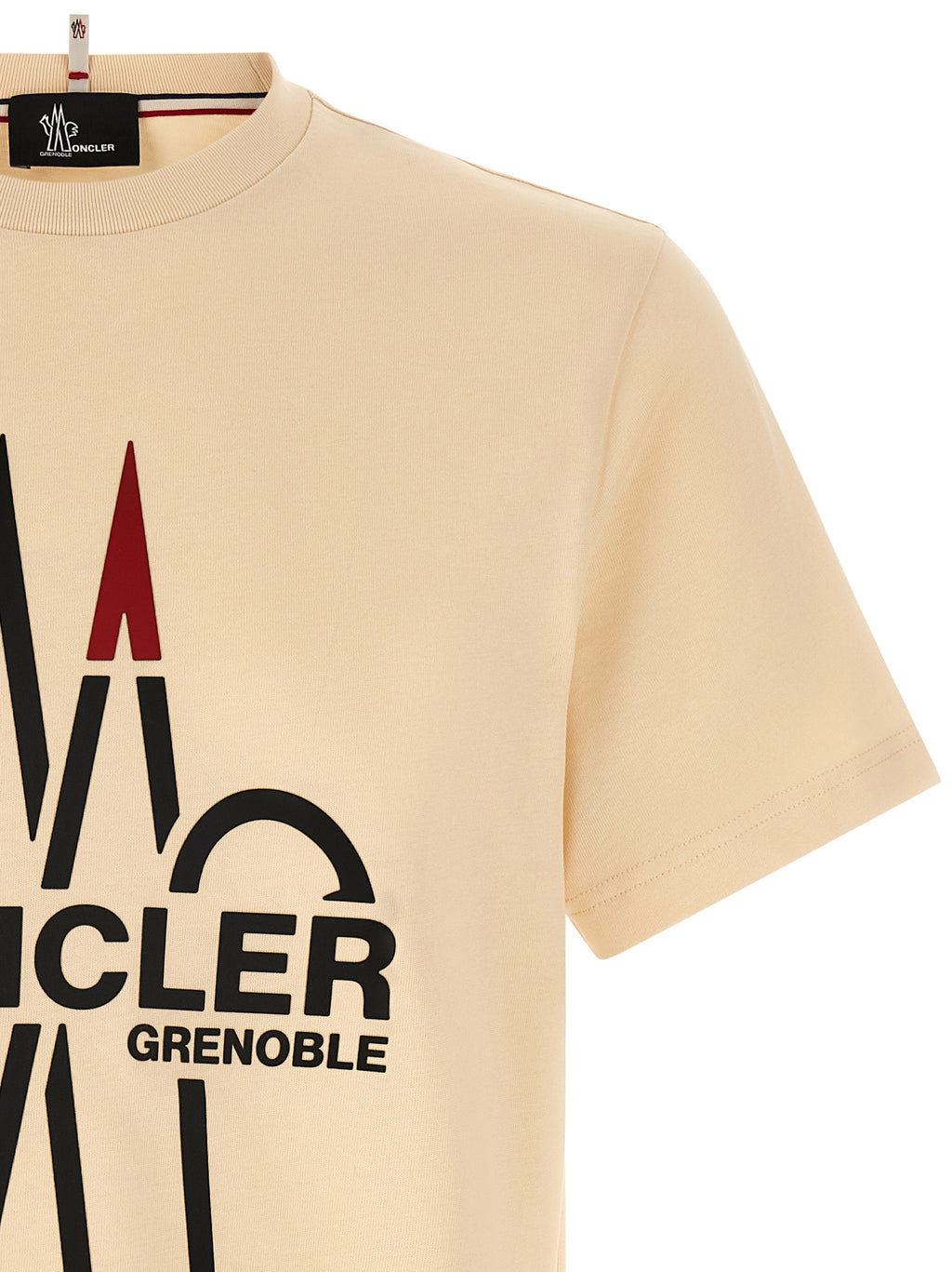 Moncler Grenoble Beige Cotton T-Shirt