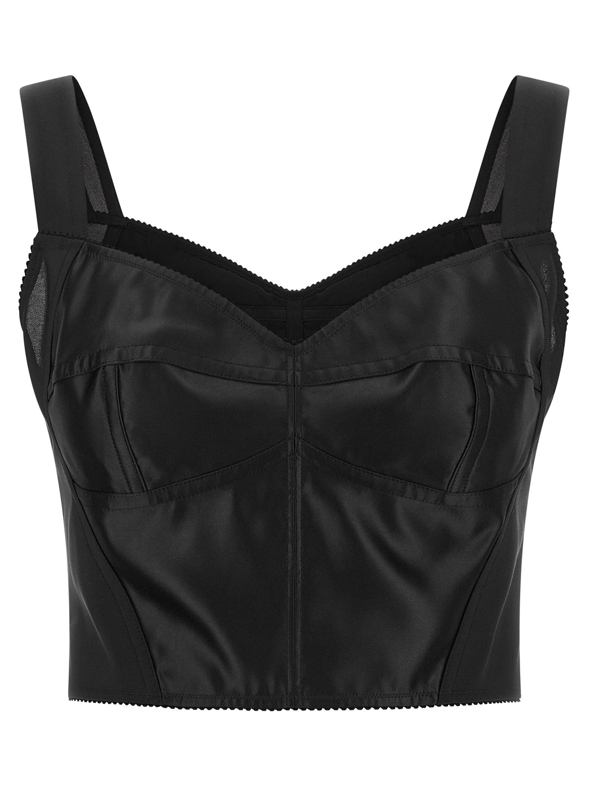 Dolce & Gabbana Black Polyamide Tank Tops