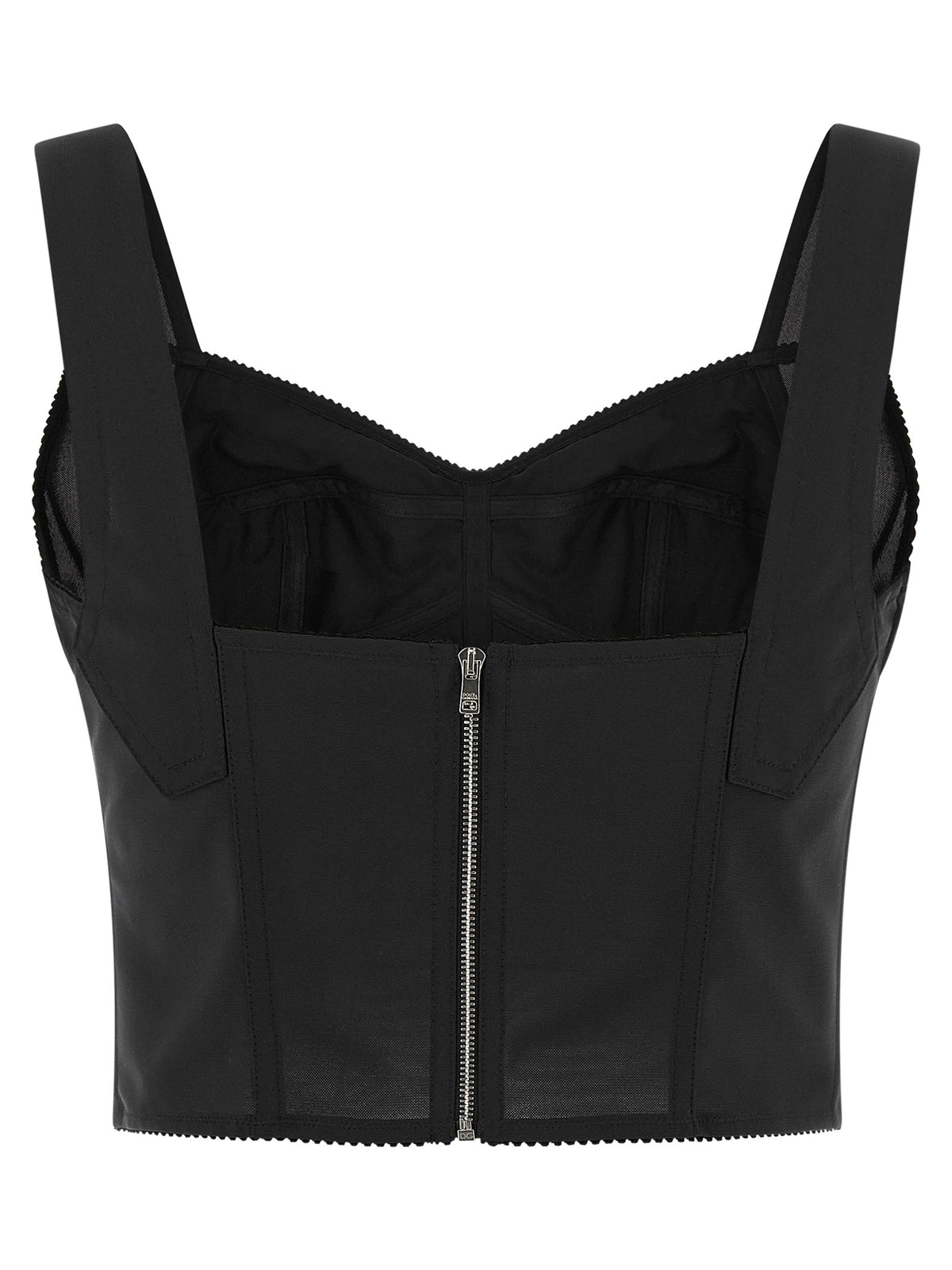 Dolce & Gabbana Black Polyamide Tank Tops