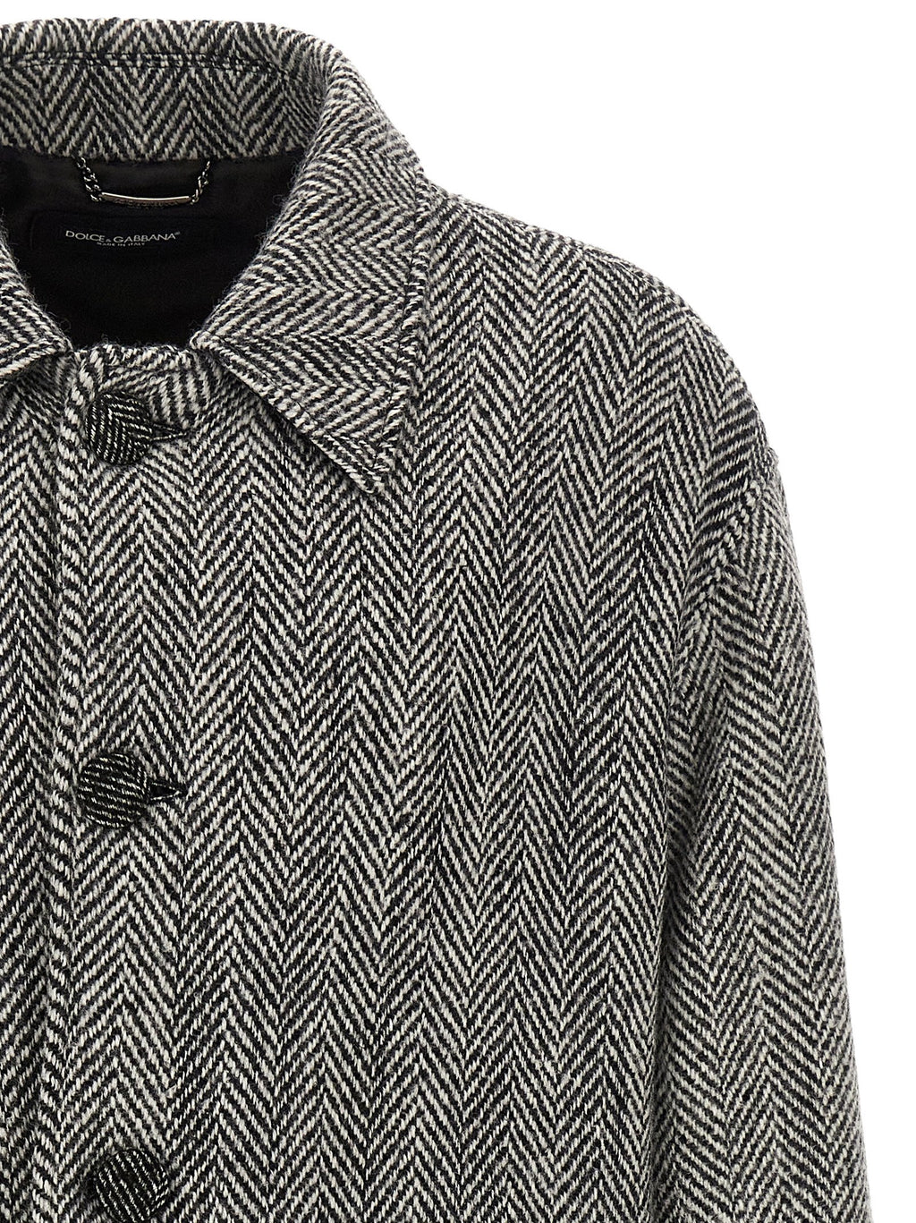 Dolce & Gabbana Multicolor Virgin Wool Coat