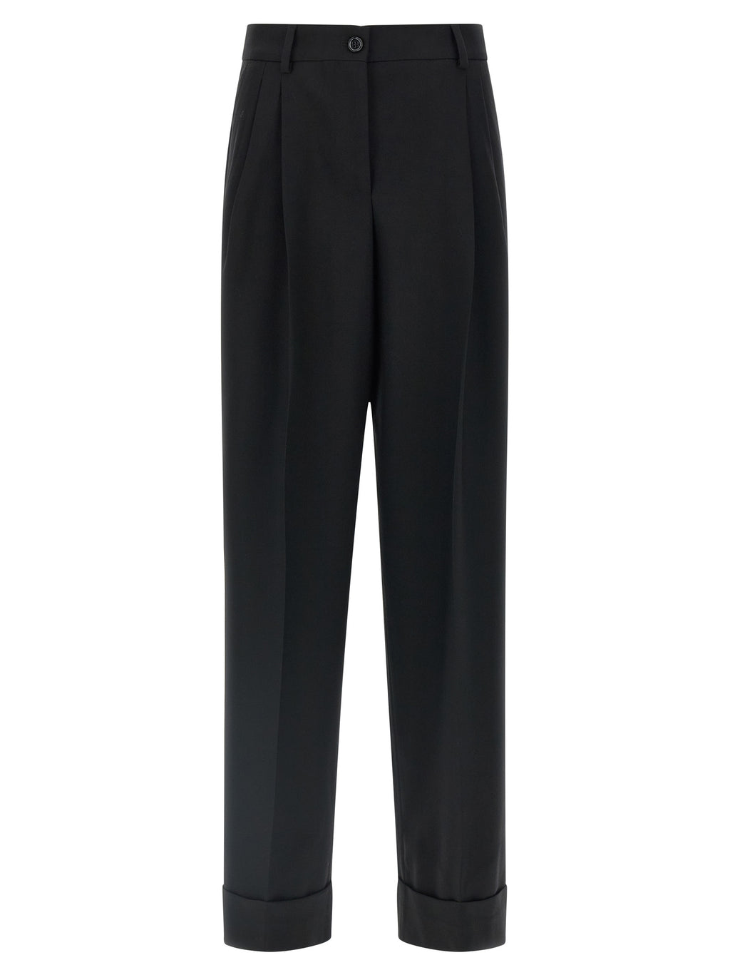 Dolce & Gabbana Black Virgin Wool Dress Pants