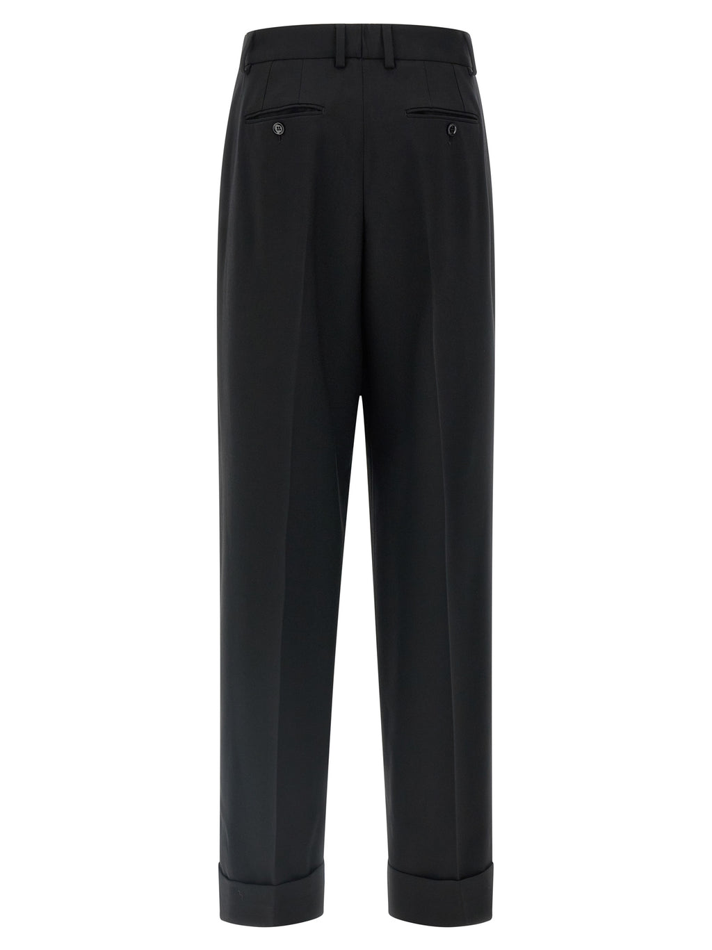 Dolce & Gabbana Black Virgin Wool Dress Pants