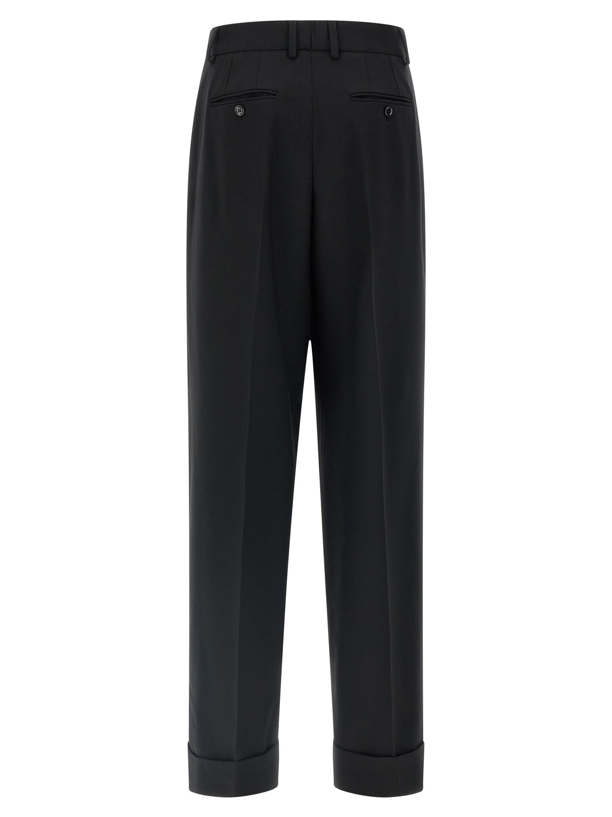 Dolce & Gabbana Black Virgin Wool Dress Pants