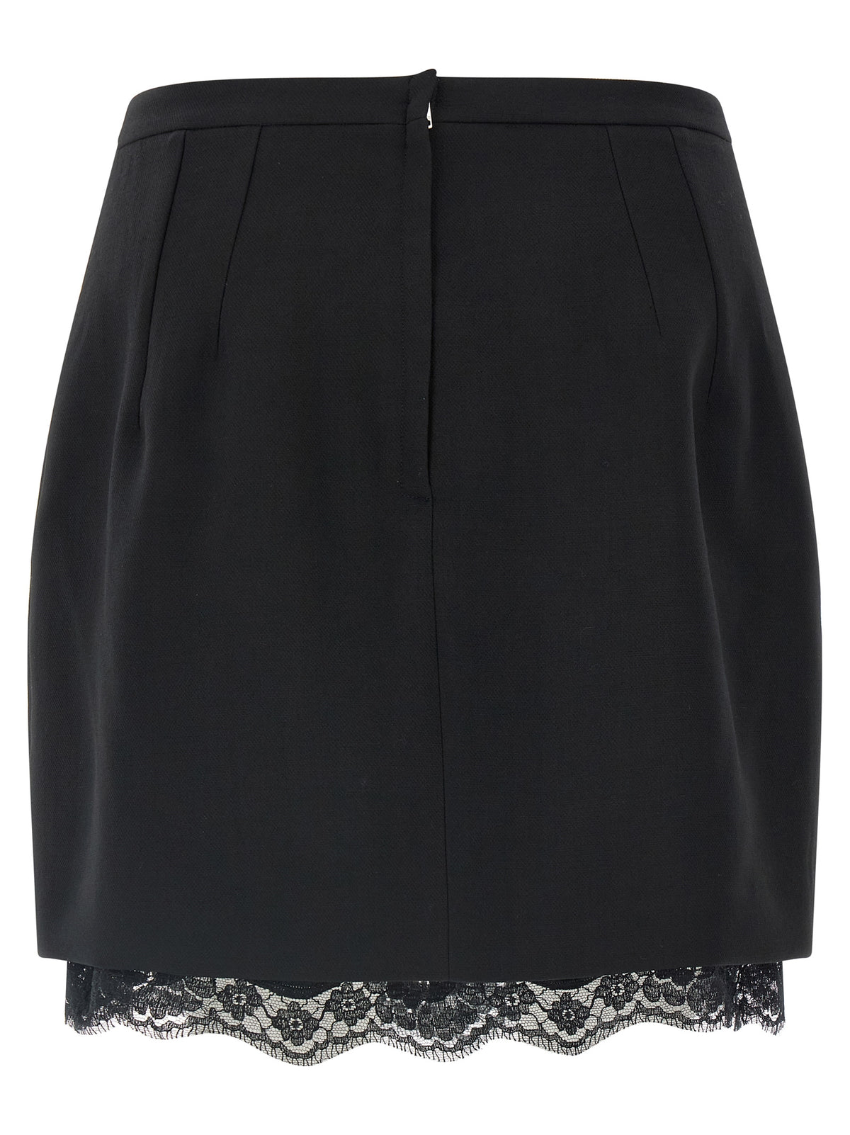Dolce & Gabbana Black Virgin Wool Long Skirt