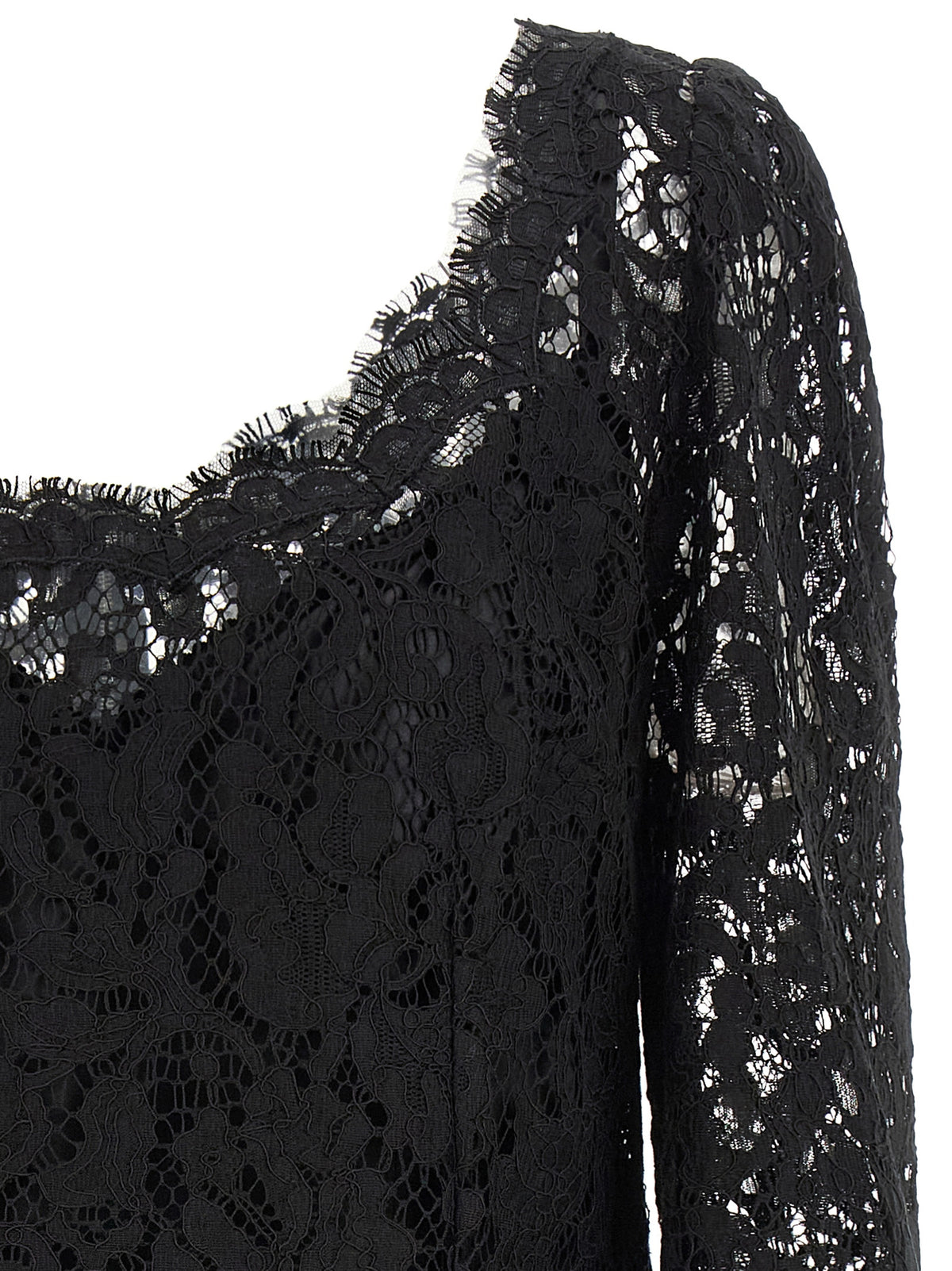 Dolce & Gabbana Black Cotton Short Dress