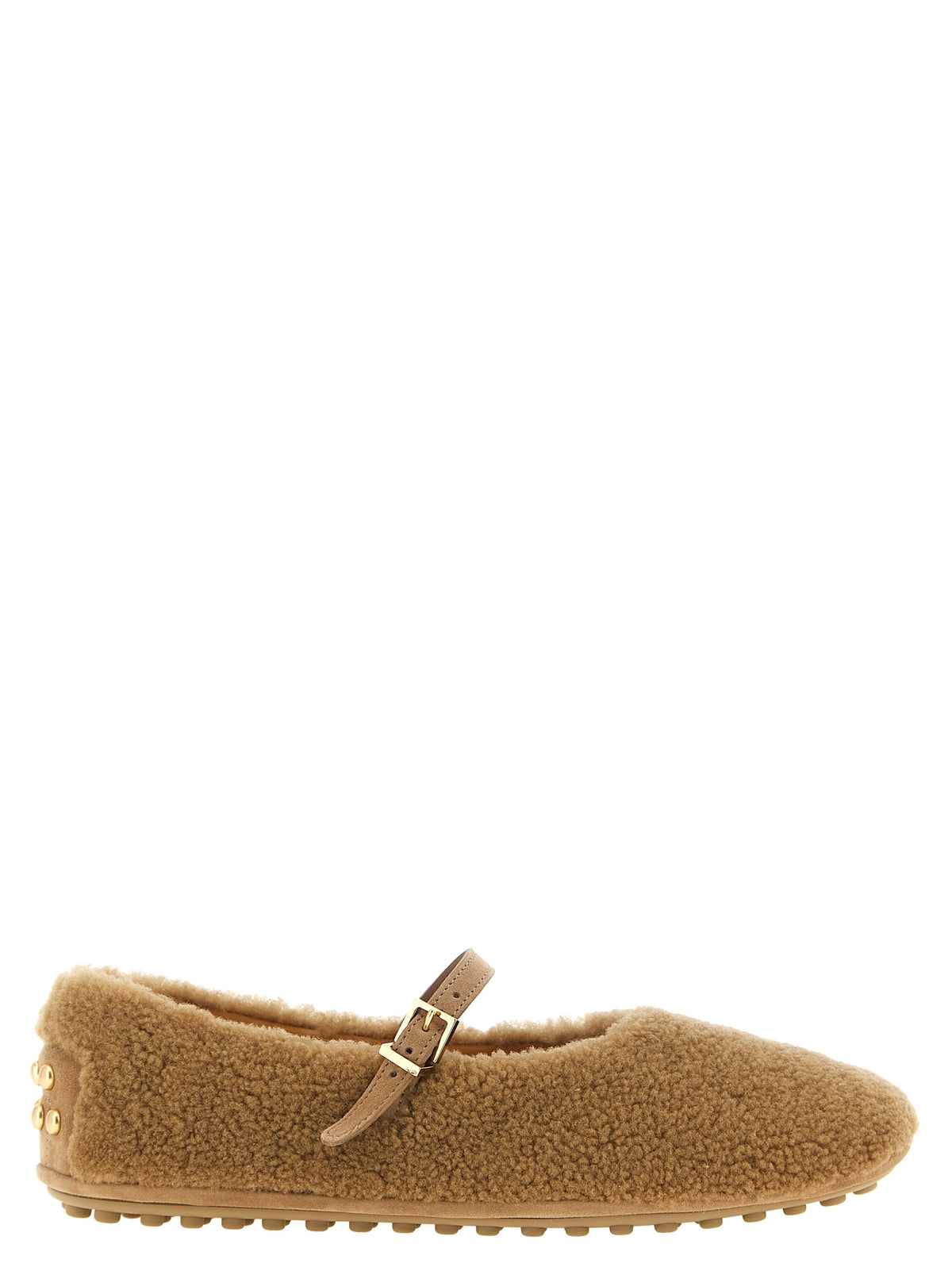 Tod's Beige Lamb Leather Ballet Flats