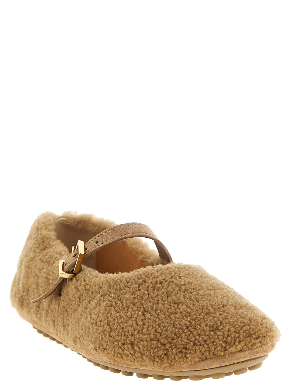 Tod's Beige Lamb Leather Ballet Flats