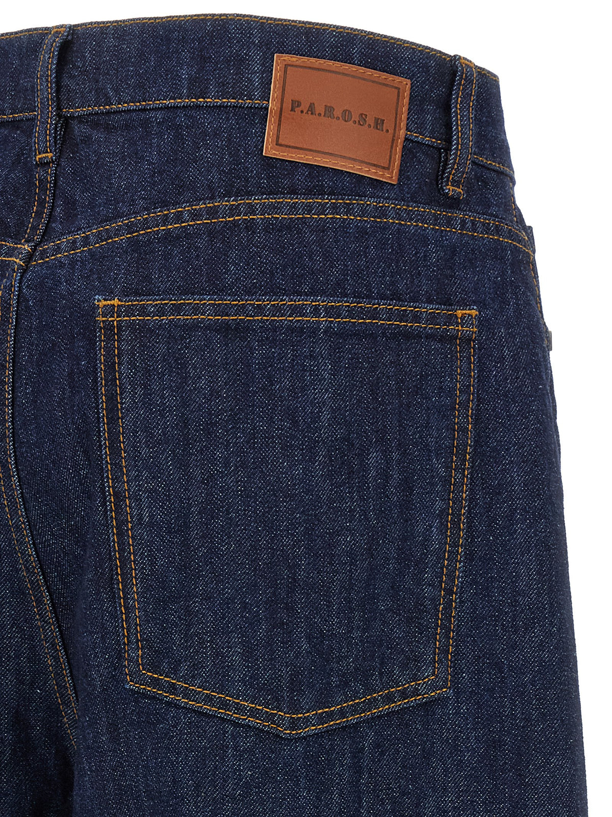 P.A.R.O.S.H. Blue Cotton Relaxed Fit Jeans