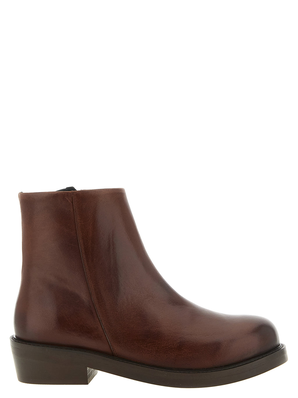 SÉFR Brown Calfskin Ankle Boots