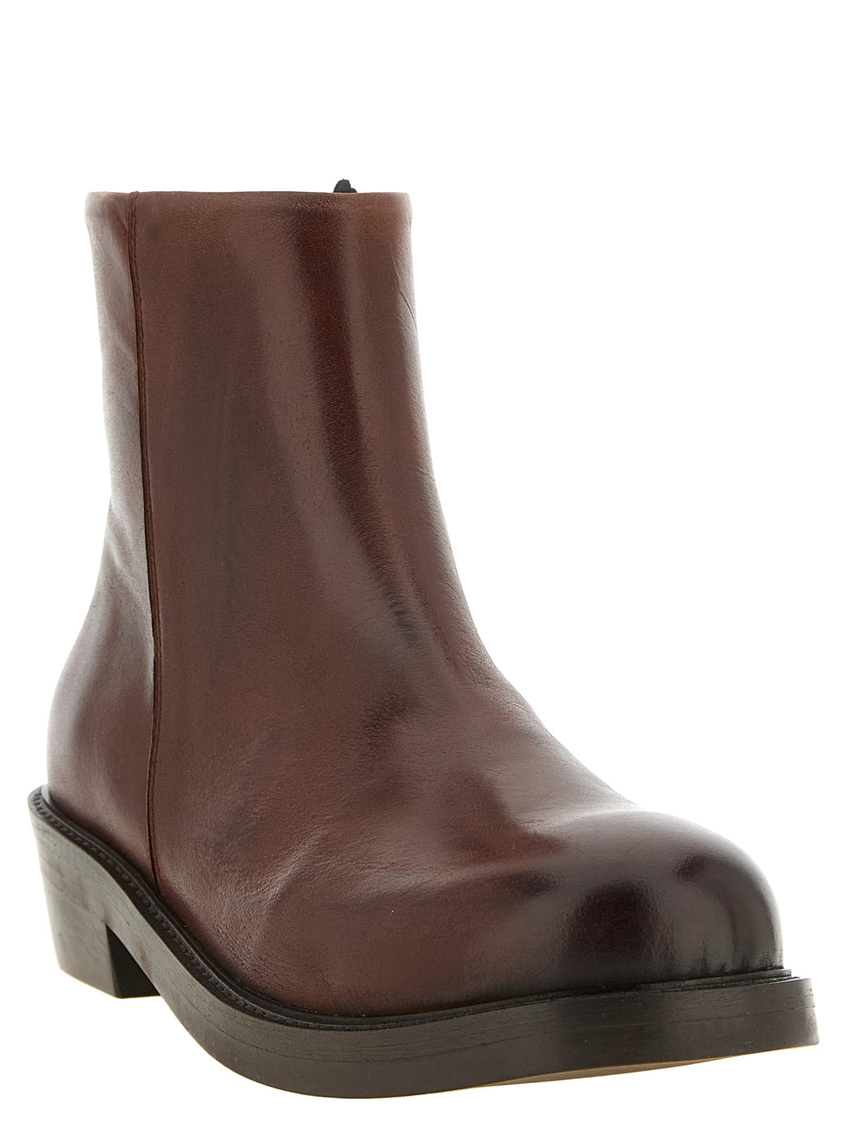 SÉFR Brown Calfskin Ankle Boots