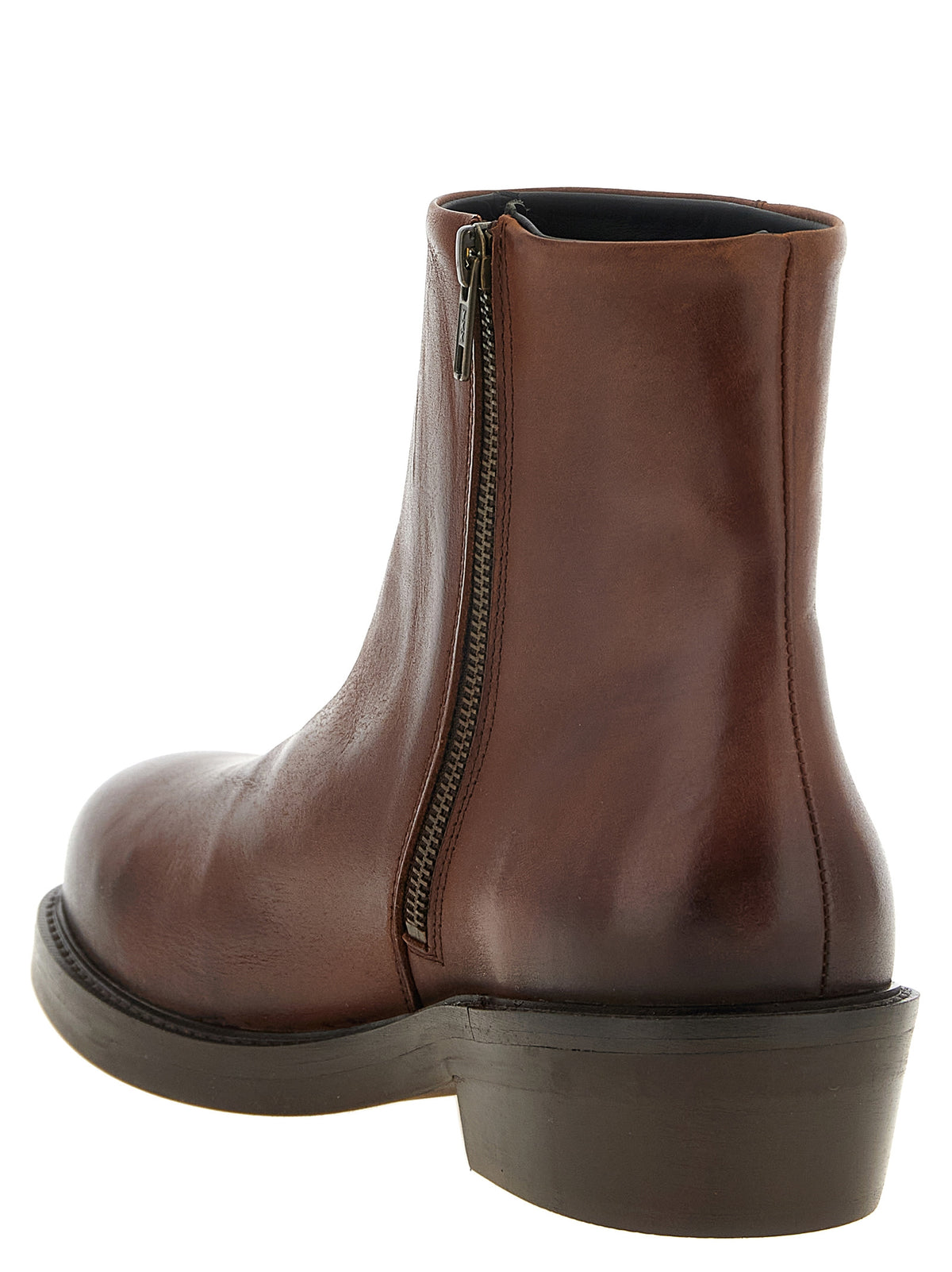 SÉFR Brown Calfskin Ankle Boots
