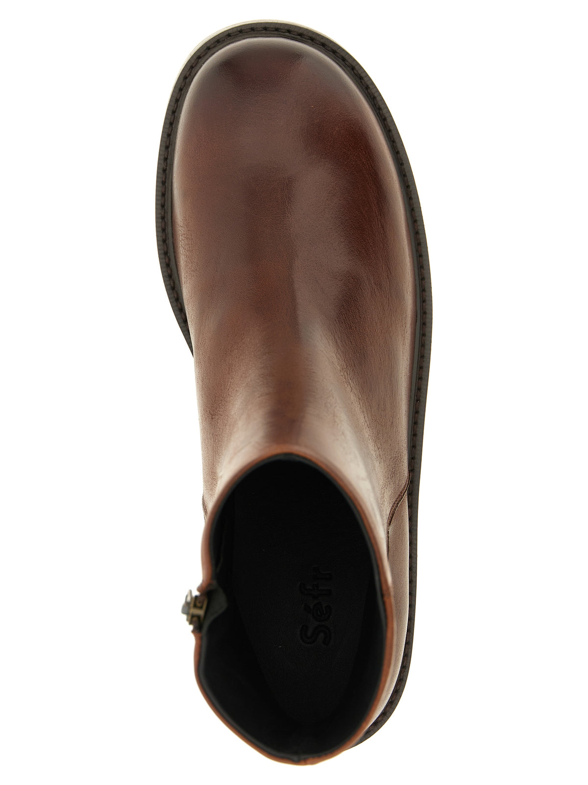 SÉFR Brown Calfskin Ankle Boots