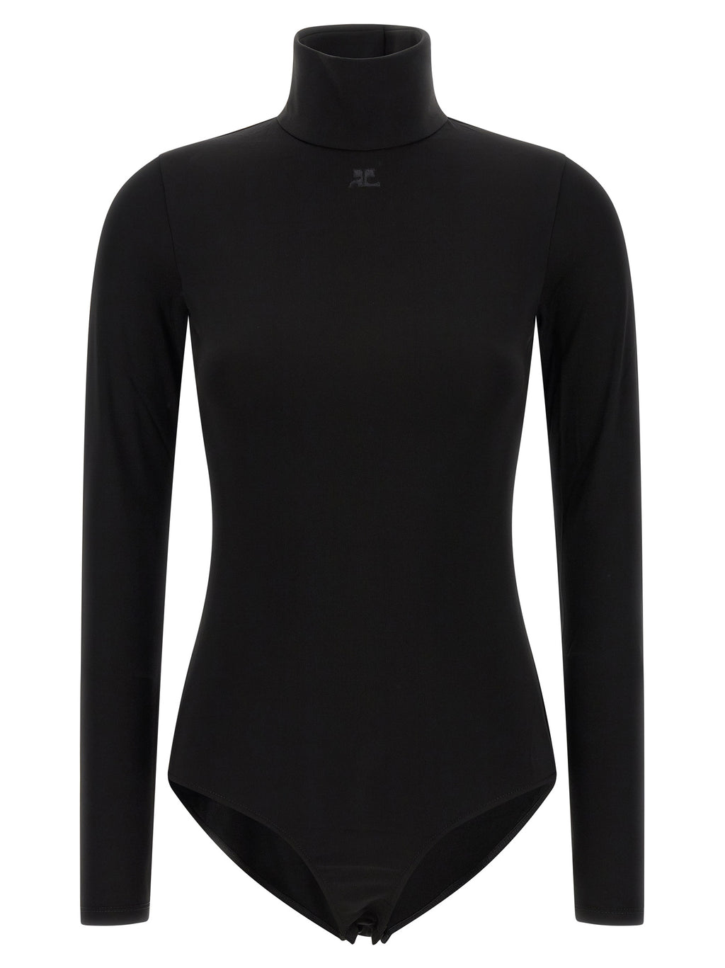 Courrèges Black Viscose Bodysuit