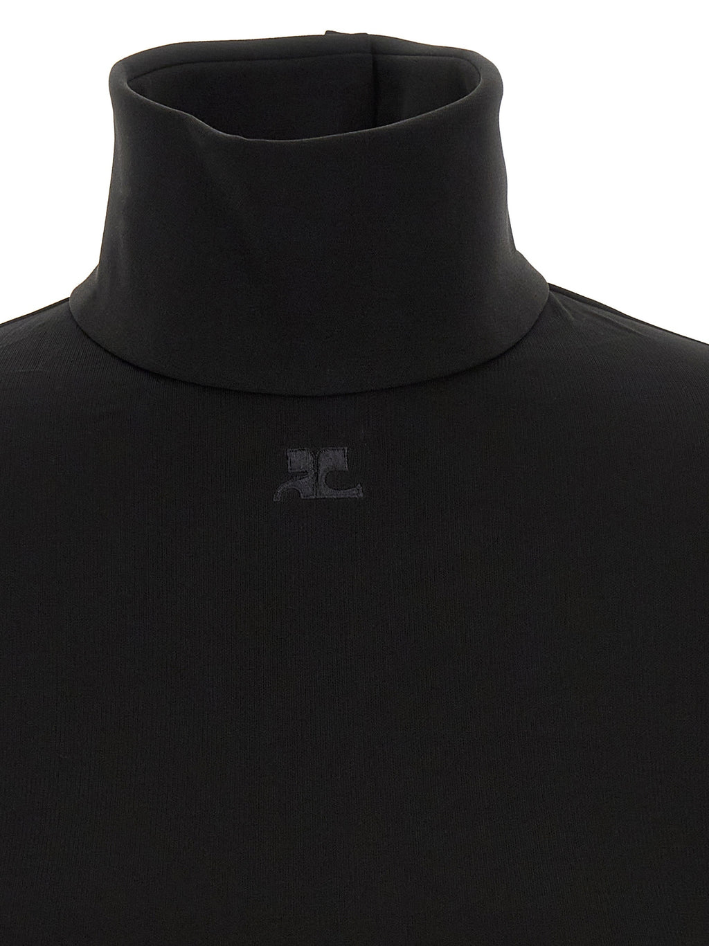 Courrèges Black Viscose Bodysuit