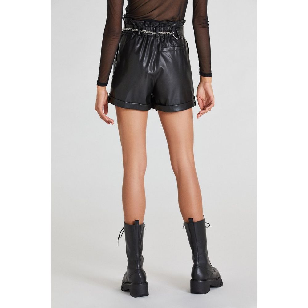 Patrizia Pepe Black Polyethylene Short And Mini Shorts