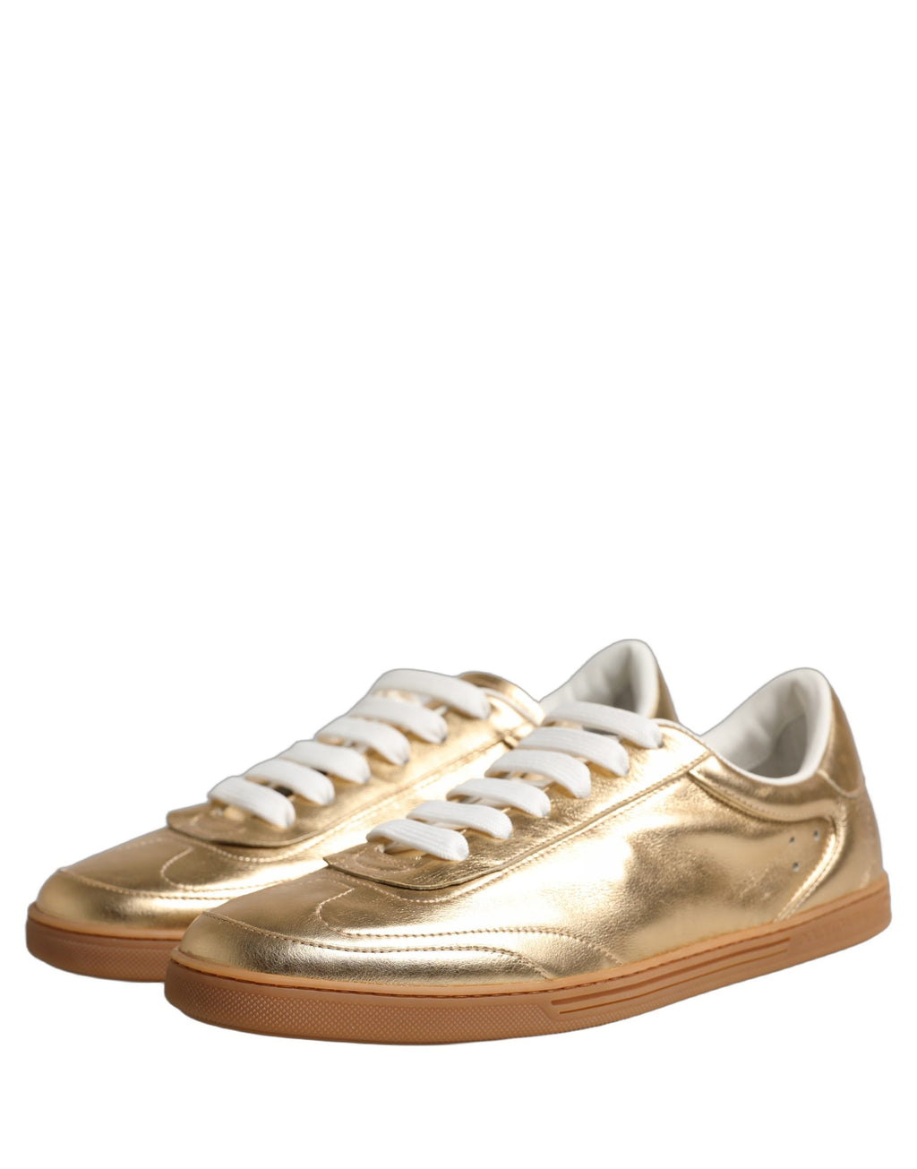 Dolce & Gabbana Gold Saint Tropez Low Top Sneakers Shoes