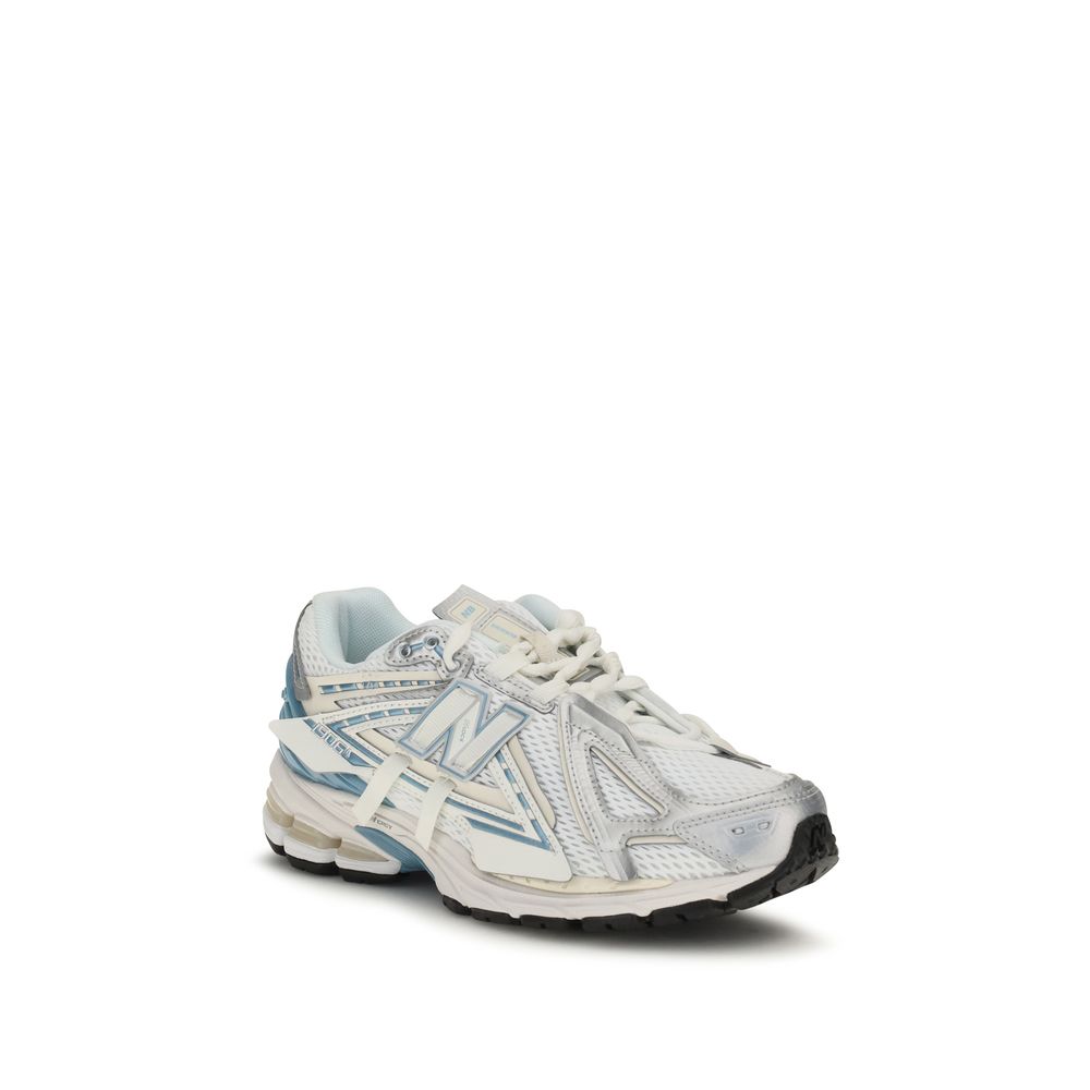 New Balance White Fabric Athletic Sneakers