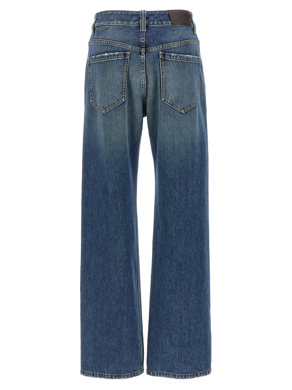 Brunello Cucinelli Blue Cotton Relaxed Fit Jeans