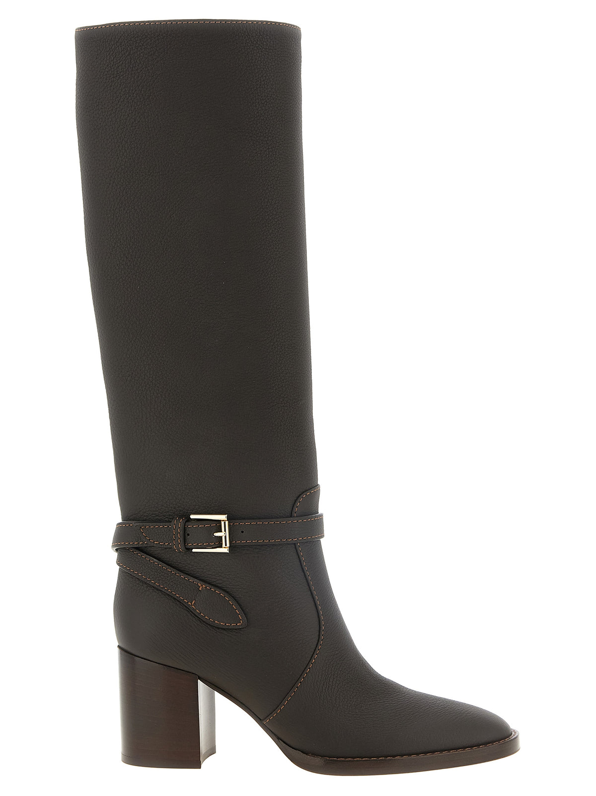 Gianvito Rossi Brown Calfskin Over The Knee