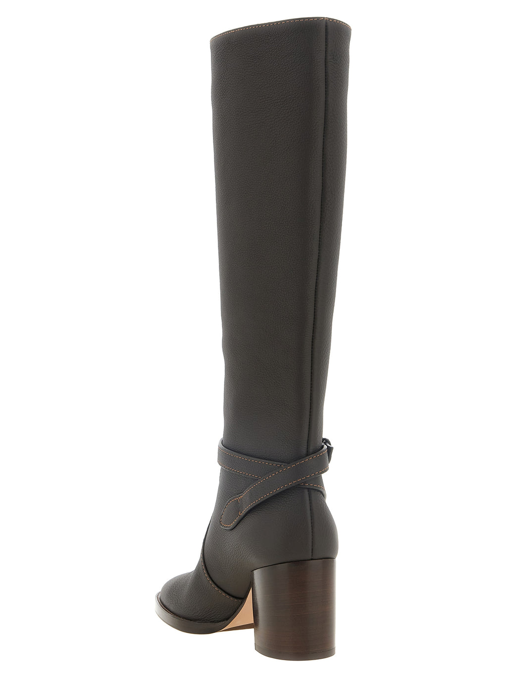 Gianvito Rossi Brown Calfskin Over The Knee
