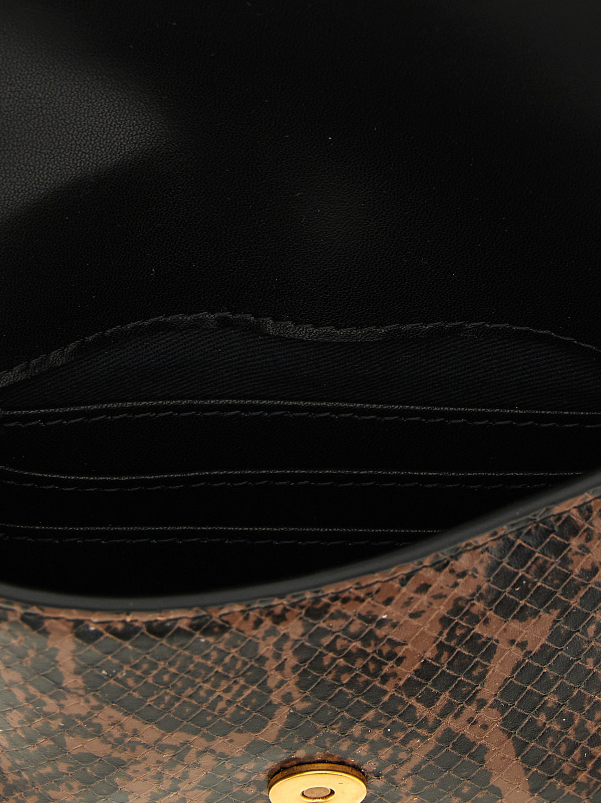 PINKO Brown Calfskin Clutch Bag