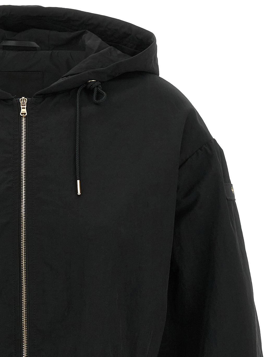 Tatras Black Nylon Full-Length Jacket