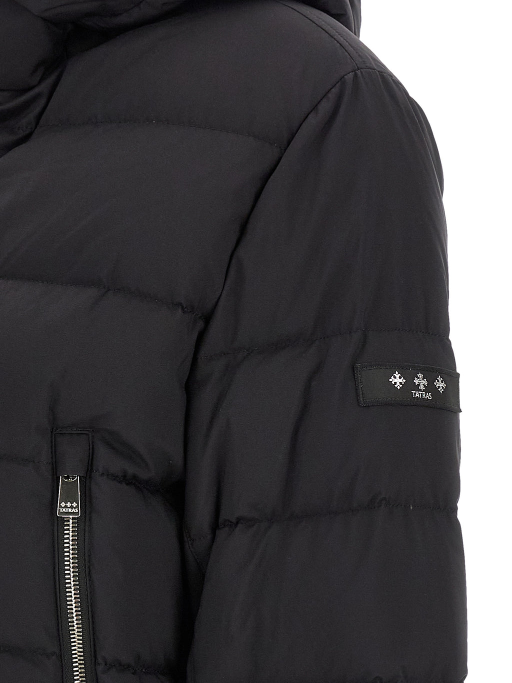 Tatras Black Nylon Full-Length Jacket
