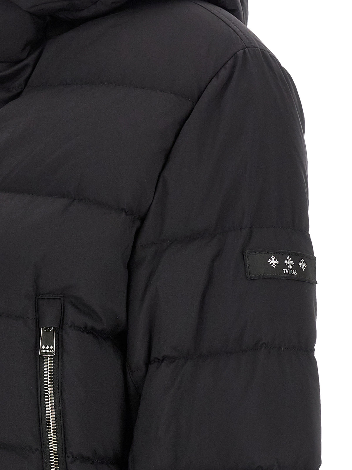 Tatras Black Nylon Full-Length Jacket