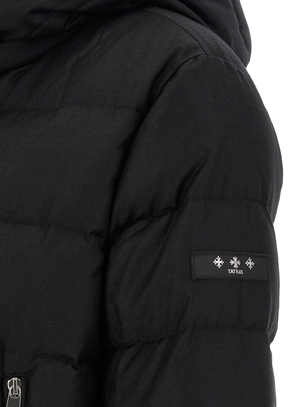 Tatras Black Wool Full-Length Jacket