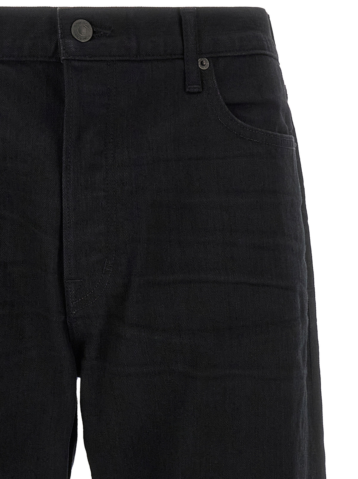 Tom Ford Black Cotton Straight-Leg Jeans
