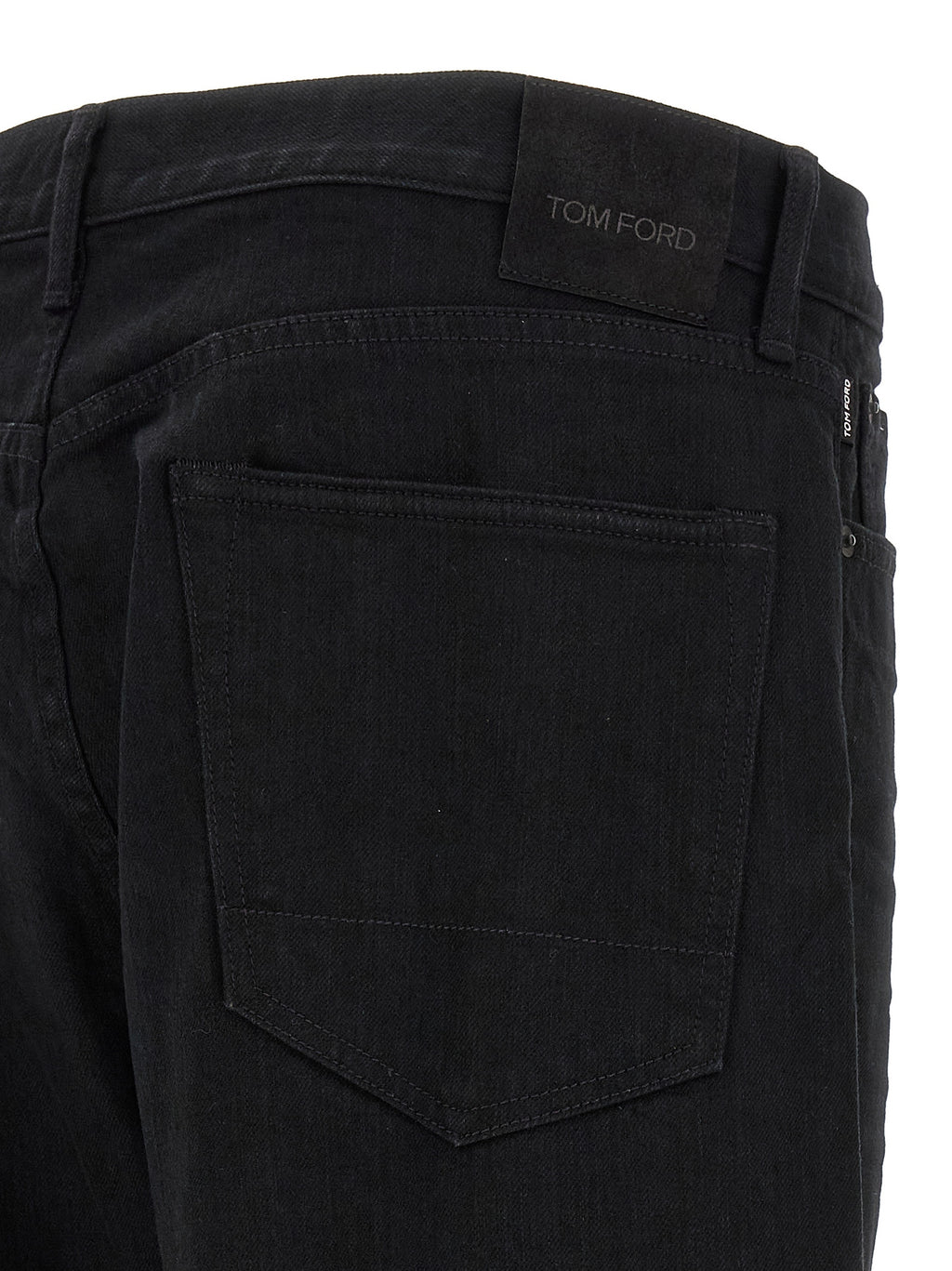 Tom Ford Black Cotton Straight-Leg Jeans