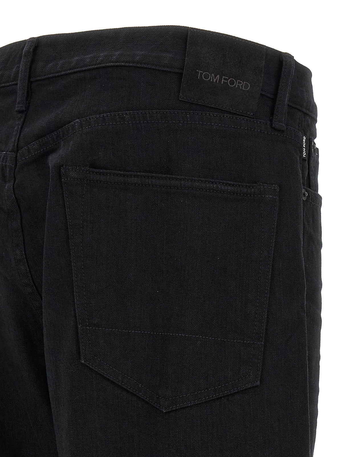 Tom Ford Black Cotton Straight-Leg Jeans