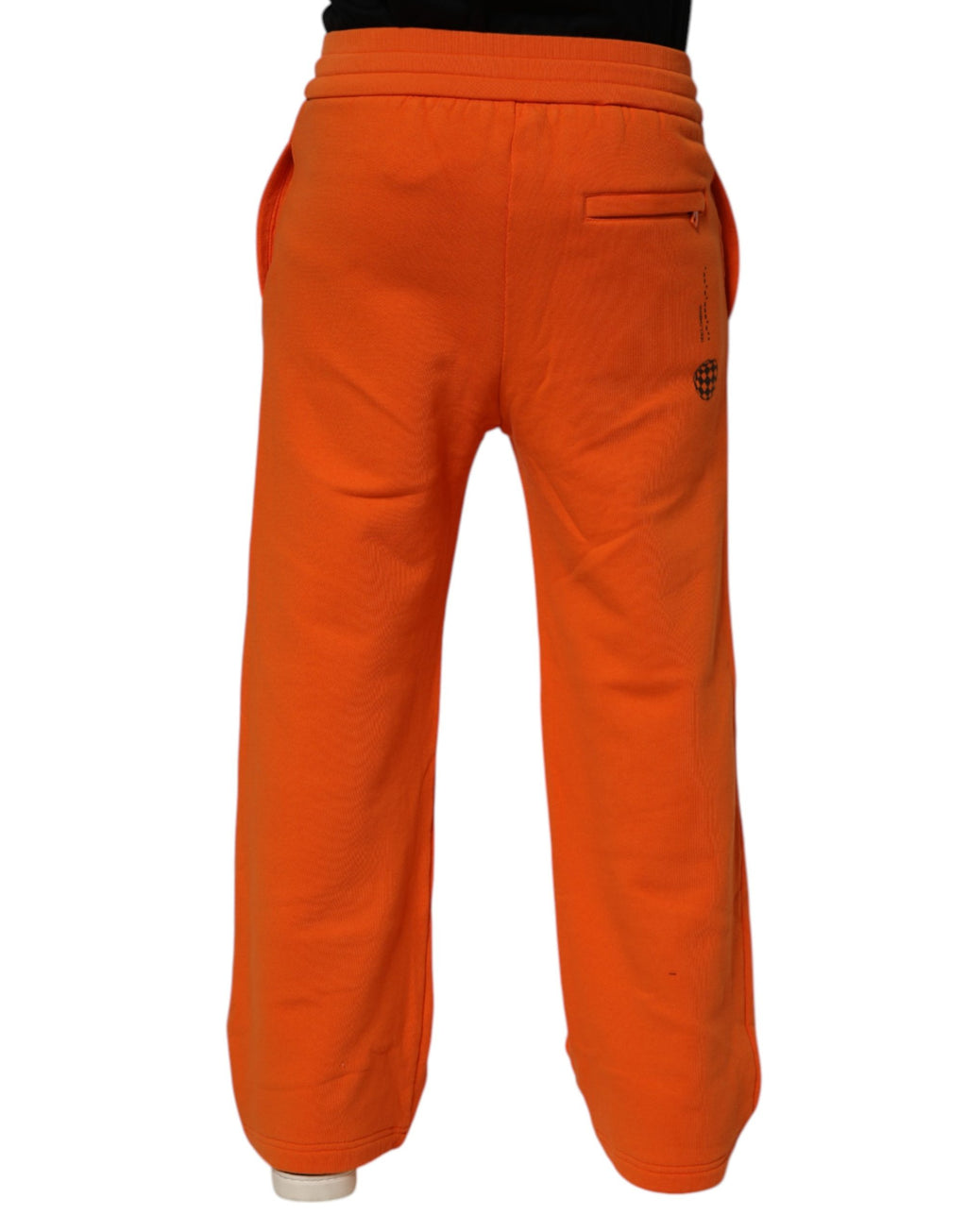 Dolce & Gabbana Orange Cotton DGVIB3 Men Trackpants Pants