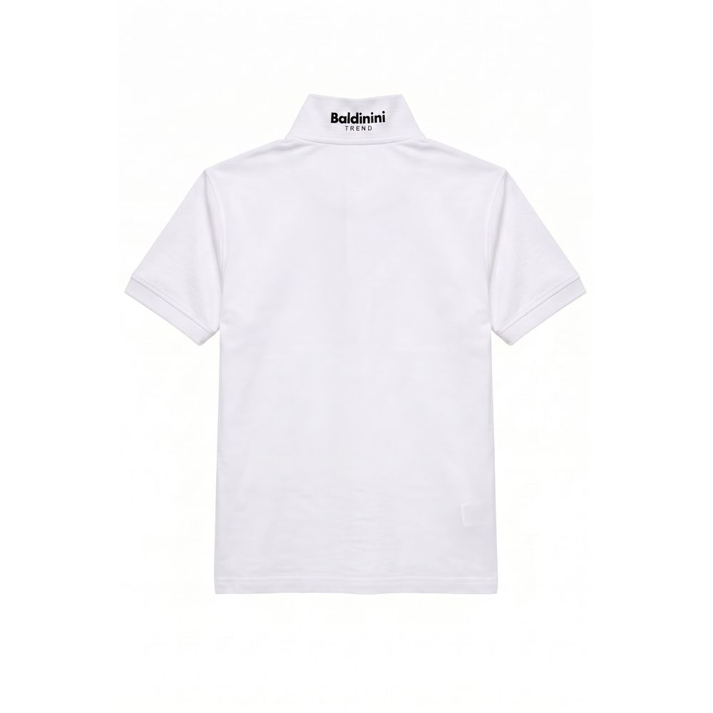 Baldinini Trend White Cotton Men Polo