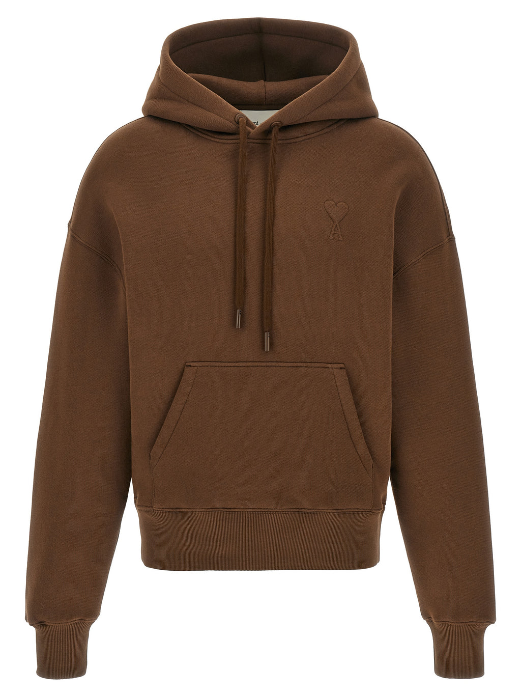 Ami Paris Brown Cotton Hoodie