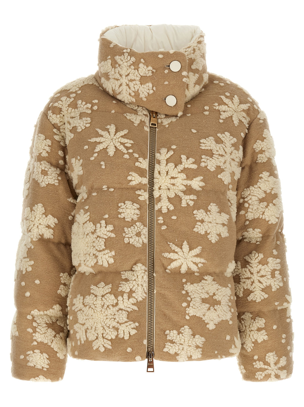 Herno Beige Polyester-Mantel in voller Länge