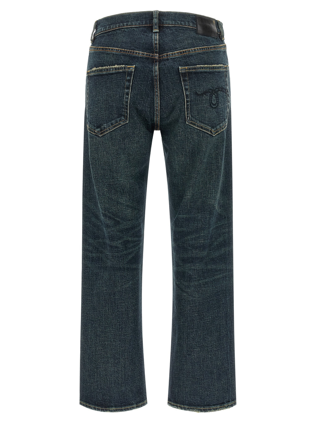 R13 Blue Cotton Straight-Leg Jeans