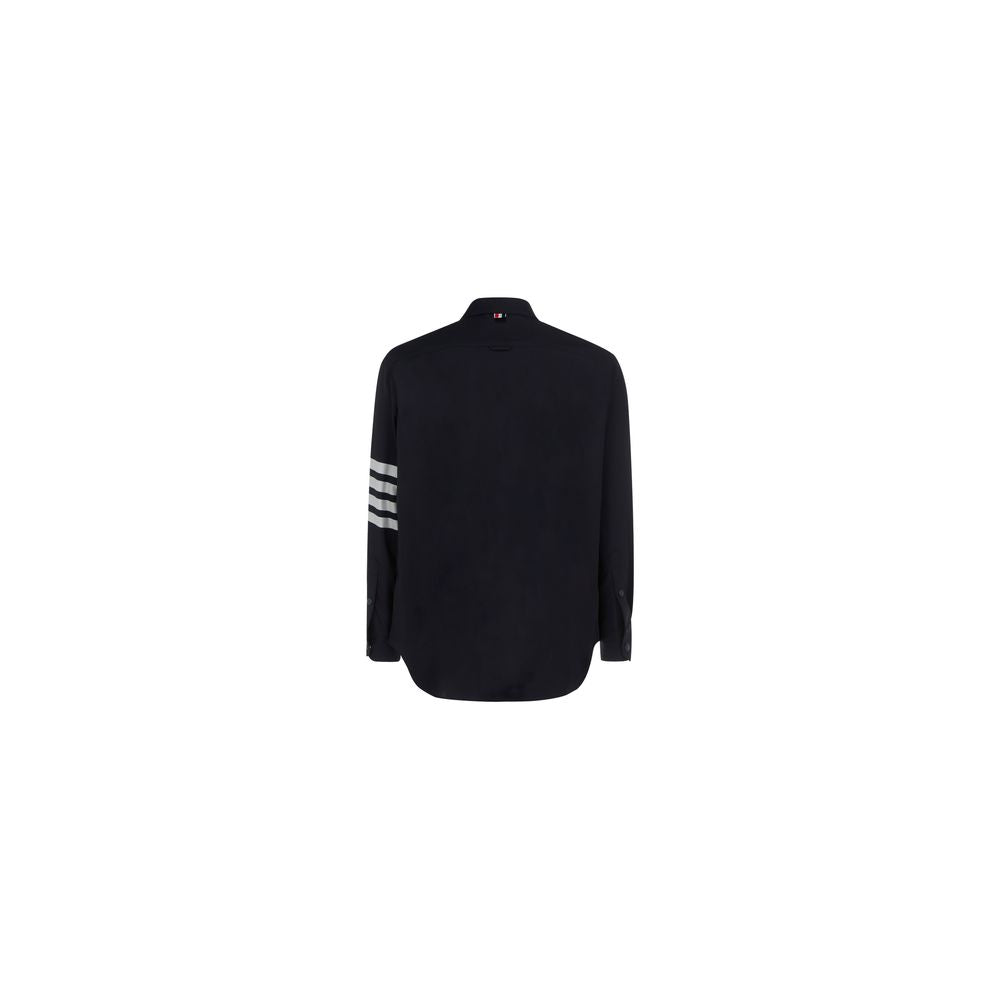 Thom Browne Oversize-Hemdbluse aus blauer Wolle