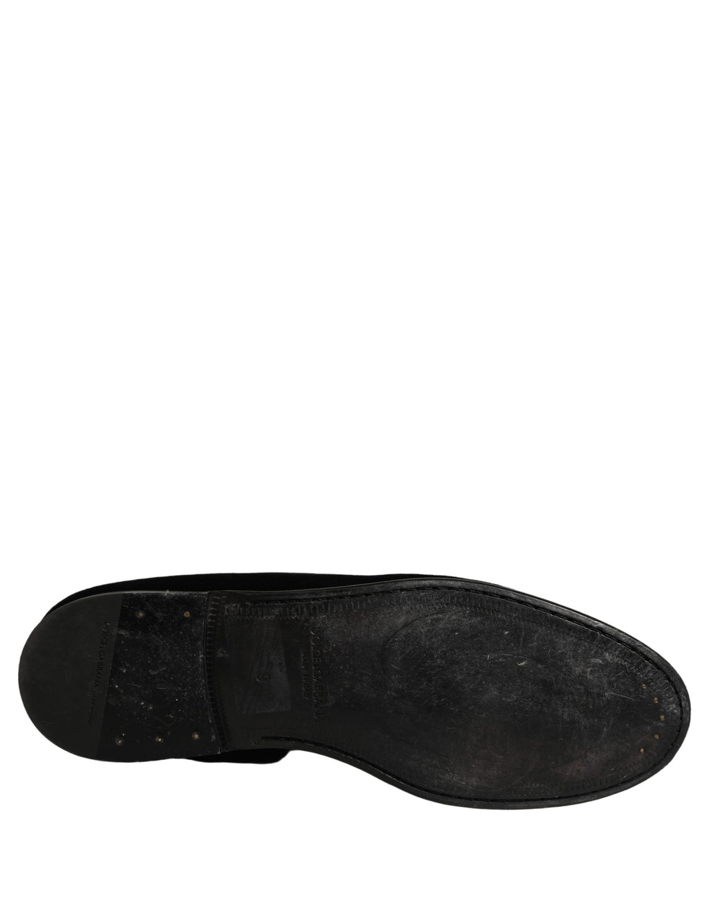 Dolce & Gabbana Black Velvet Slip On Slippers Loafers Shoes