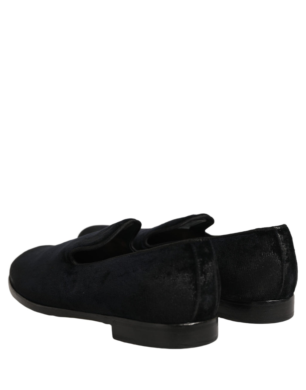 Dolce & Gabbana Black Suede Slip On Slippers Loafers Shoes