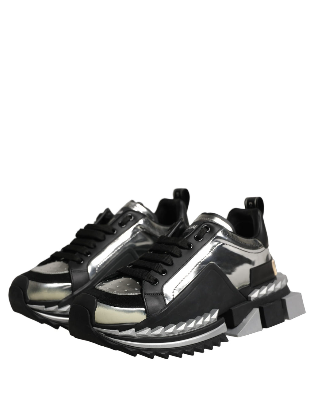 Dolce & Gabbana Black Two-Tone Super King Men Sneakers Shoes