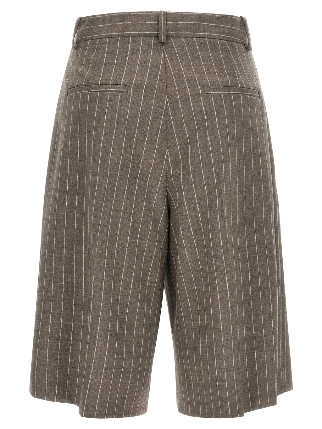 P.A.R.O.S.H. Brown Virgin Wool Bermuda Shorts