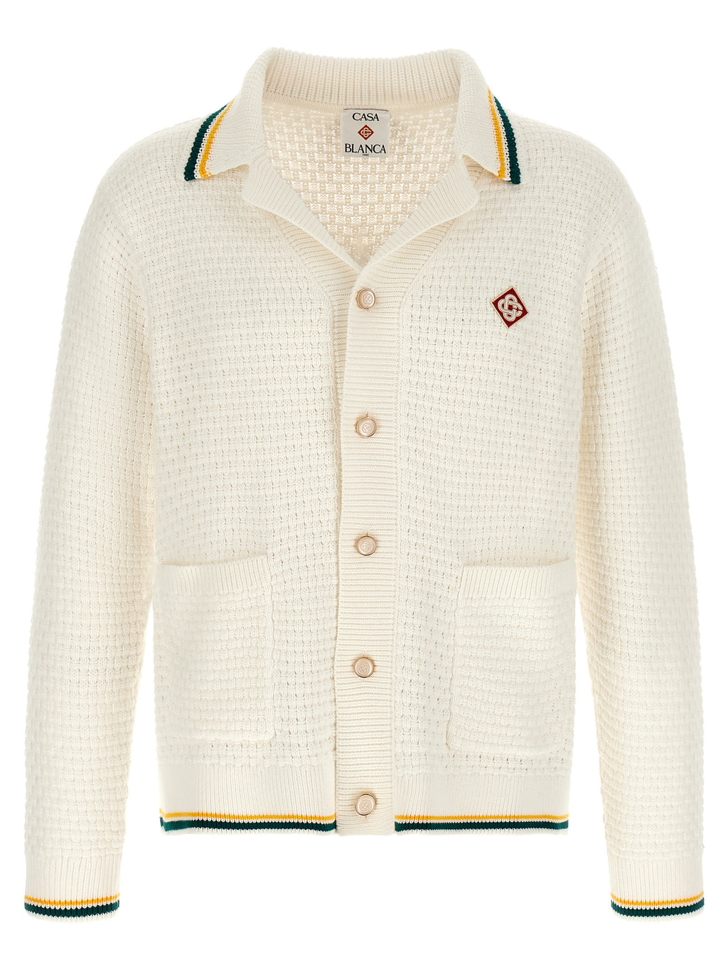 Casablanca White Cotton Cardigan