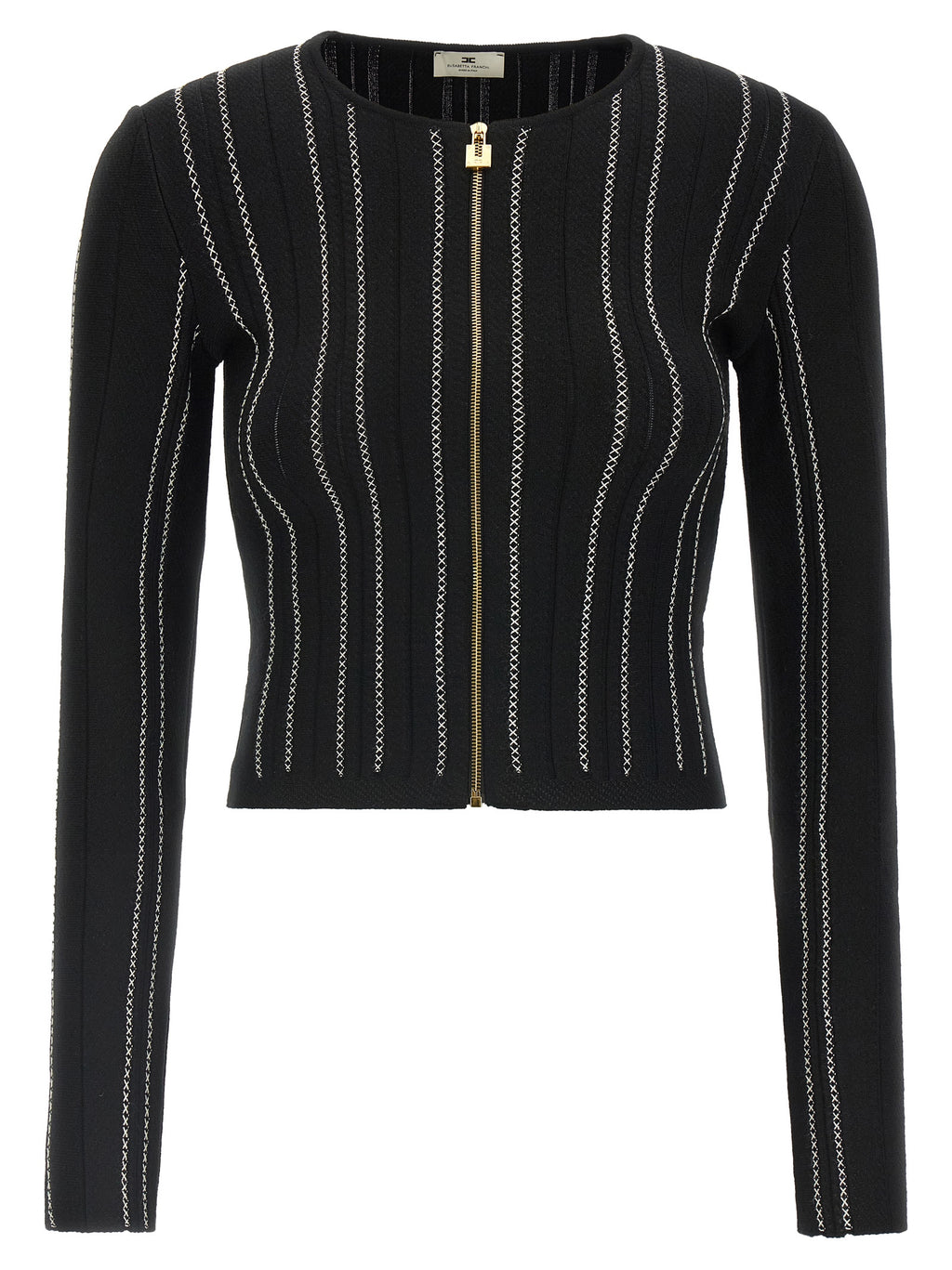 Elisabetta Franchi Black Viscose Cardigan
