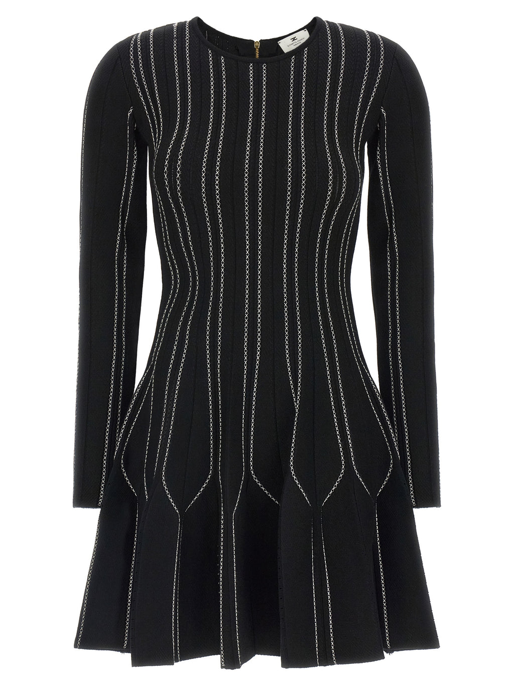 Elisabetta Franchi Black Viscose Short Dress
