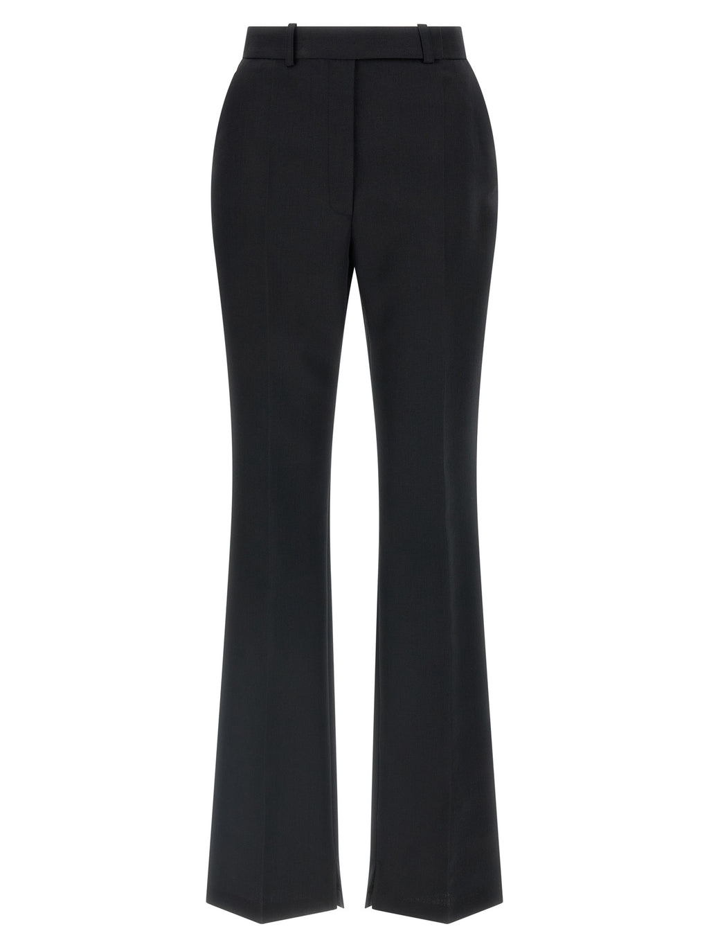 Elisabetta Franchi Black Virgin Wool Flared Pants