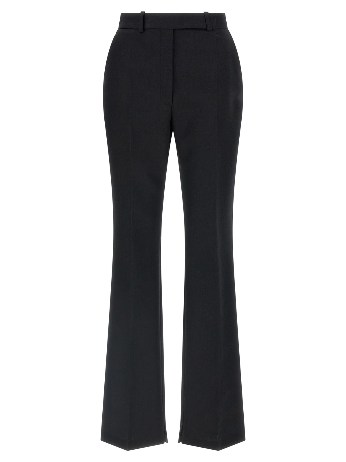Elisabetta Franchi Black Virgin Wool Flared Pants