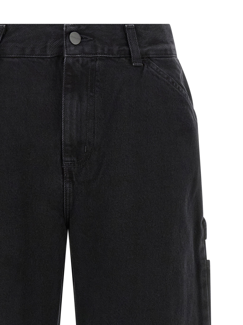 Carhartt Wip Black Cotton High-Waisted Jean