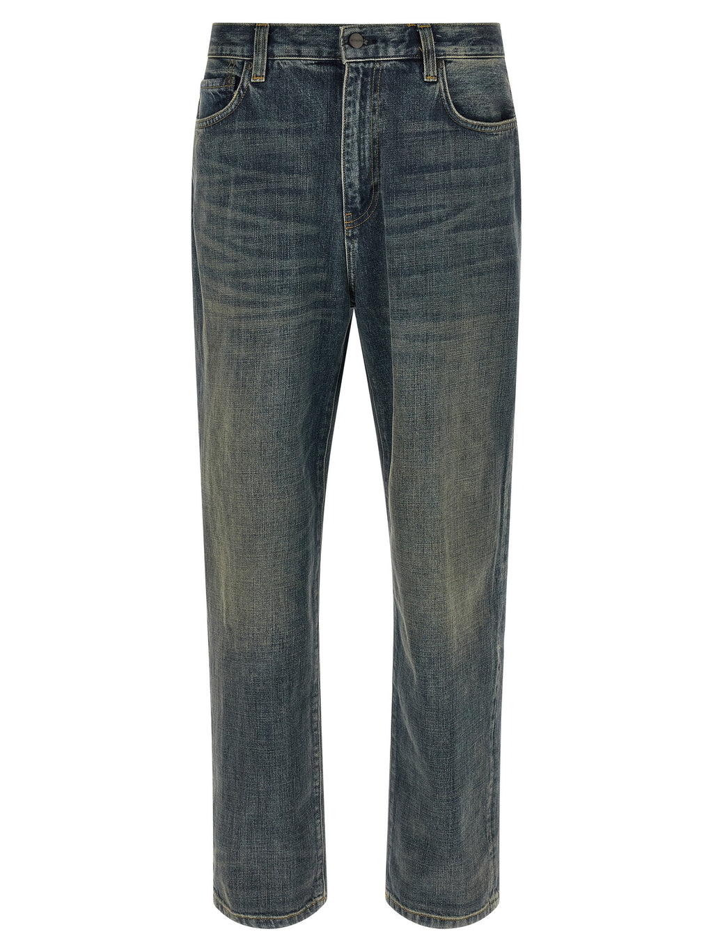 Carhartt Wip Gray Cotton Straight-Leg Jeans